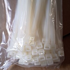 Unbranded White Nylon Cable Zip Ties - Pack of Heavy-Duty Fasteners